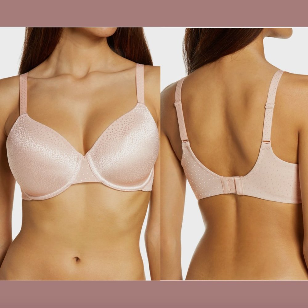NEW $74 Wacoal [ 36G US ] Back Appeal Underwire T-Shirt Bra in Pink‎ #5829